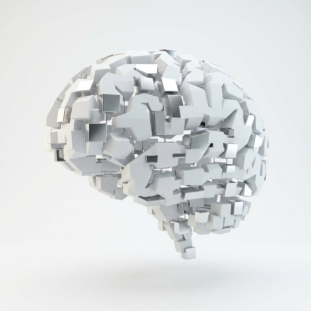 Modular AI blocks representing intelligent architecture